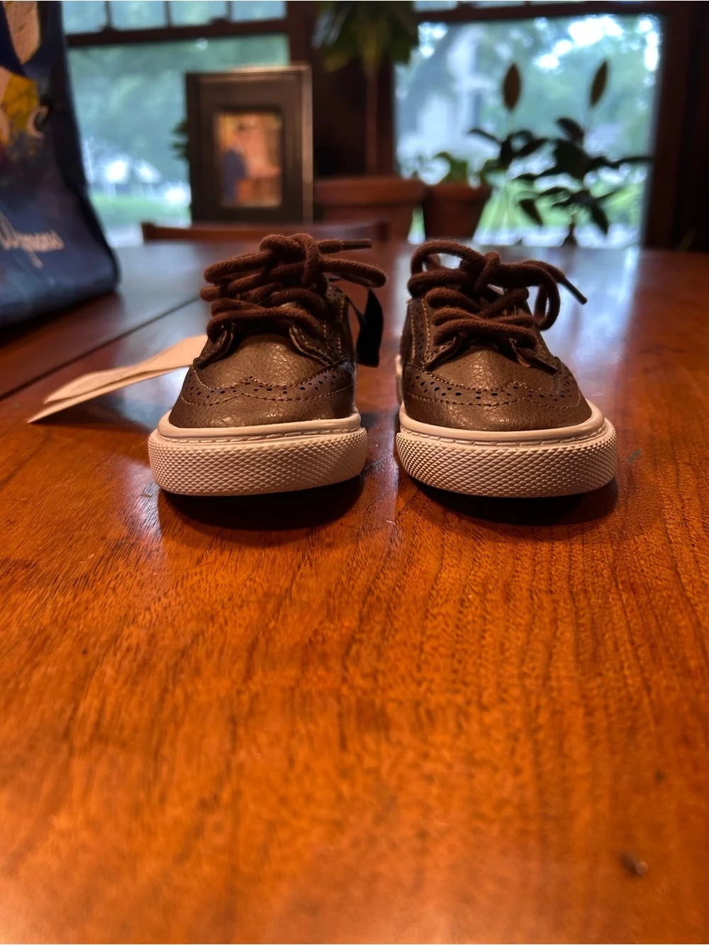 NWT Janie & Jack Baby Wingtip Sneakers Size 4 Brown